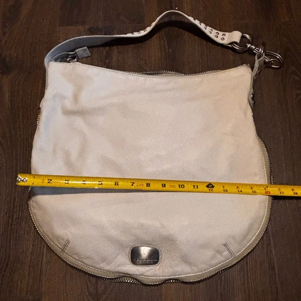 Donna Karan Elegant Off White Leather Shoulder Bag
